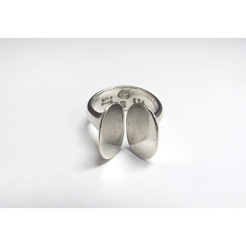 9430 - A Georg Jensen silver ring by Bent Gabrielsen #174. Size J, 8.2g