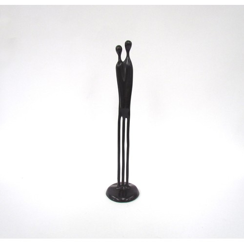 7555 - A Louise Hederstrom bronze sculture c1990's, Sweden, 43cm high