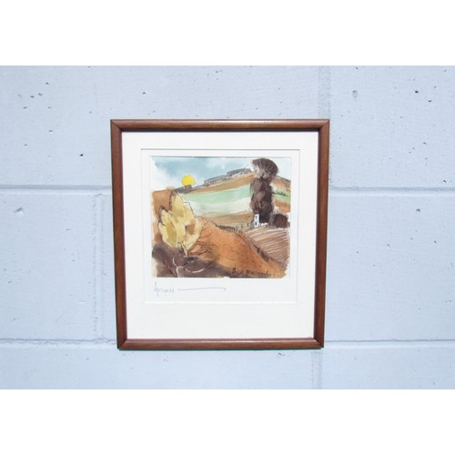 7505 - HUGH BRANDON COX (1917-2003) A framed & glazed watercolour, 'Autumn'. Signed bottom right. Image siz... 