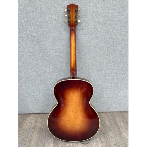 5152 - A late 1950's Hofner Senator acoustic guitar, serial no. 2709, pickup added, hard cased