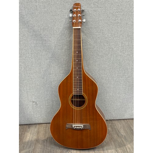 5142 - A Bediaz Weisenborn lap guitar, cherry, with associated box