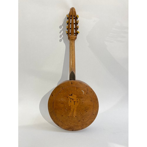 5003 - A banjo-mandolin (banjolin) with inlaid figural scene back