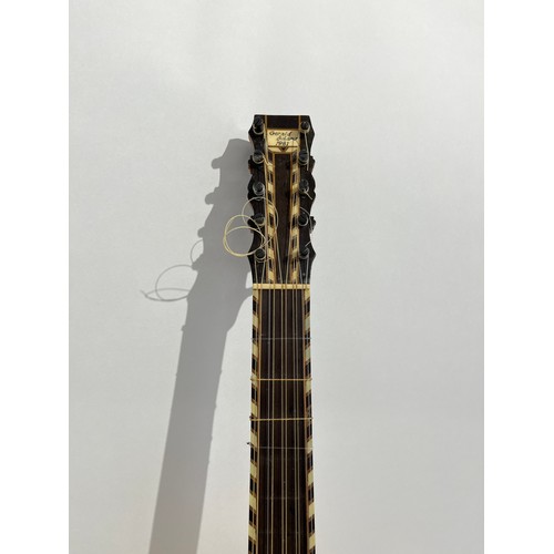 5018 - A Gerald Adams baroque guitar circa 1981, 5 course, ivorine inlay throughout, ornate paper decorated... 