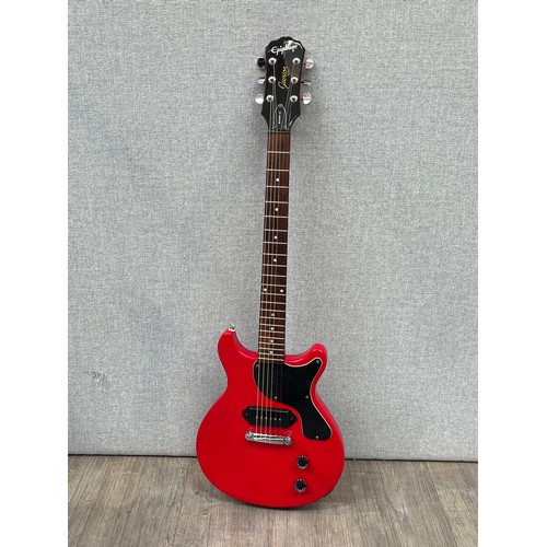 5122 - A Gibson Epiphone Junior Model electric guitar, red body, serial no. J97060828