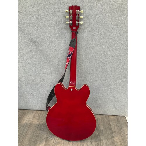 5183 - A Tokai UES 60-SE 335 style electric guitar, red body, serial number 081496