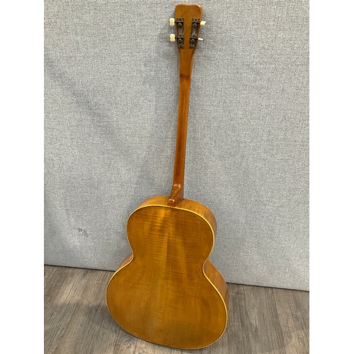 5179 - A tenor guitar marriage, the neck marked 'Belltone', joining a guitar hollowbody to become a four st... 