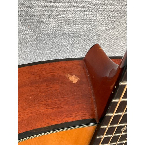 5188 - A Fender GC235 acoustic guitar, made in Korea, serial no. 99030711, some damage to shoulder, with so... 