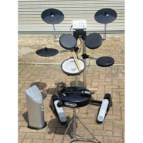 5087 - A Roland V Drum set HD-1 electronic drum kit with Mapex stool, leads and drumsticks, serial number E... 