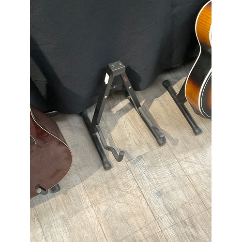 5238 - Six guitar stands (acoustics on front row)
