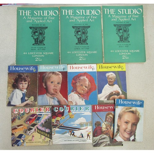 7573 - A collection of The Studio magazines from the 1920's and six editions of 1950's Housewife magazines ... 