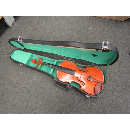 1189 - A Stentor Student three quarter size violin, cased with modern bow   (E) £10-15