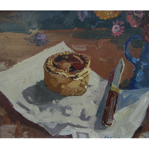 7535 - GEOFFREY CHATTEN (b.1938): A framed oil on canvas still life, 