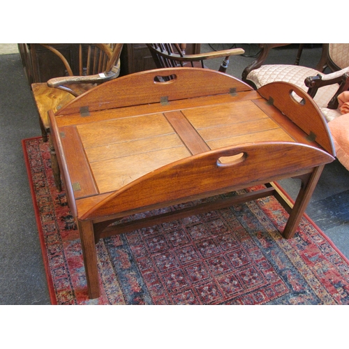 1110 - A large butler's tray/coffee table with a separate wooden base   (R) £30