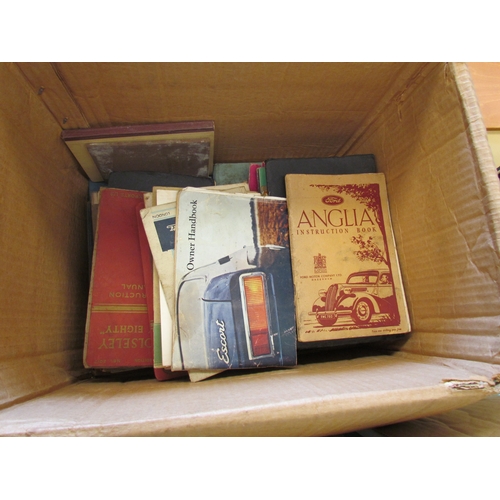 1118 - Approx 50 assorted vintage car manuals and owners handbooks, including MG, Citroen, Fiat, Chevrolet,... 