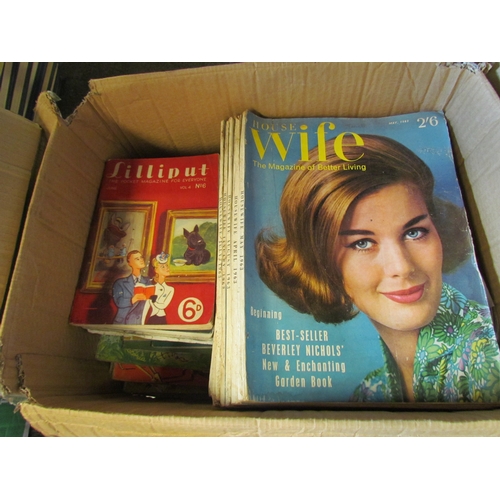 1121 - A box of vintage magazines c1940's-60's, including 