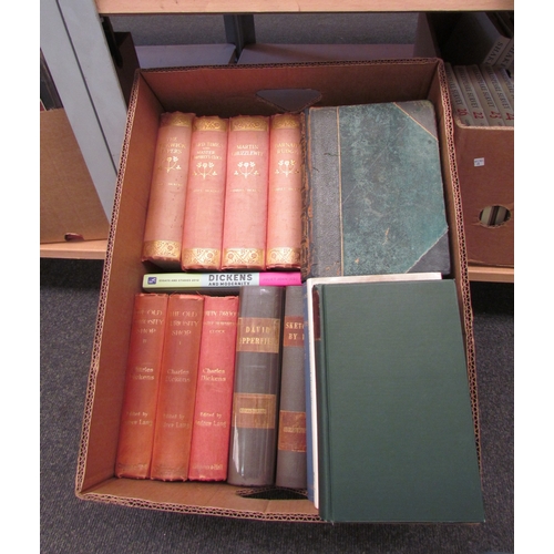 1140 - A box of Charles Dickens books, including various works, biography, etc