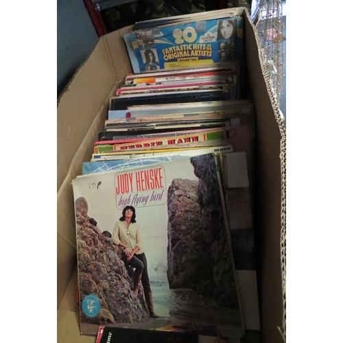 1224 - A box of various LP's including Francoise Hardy, Metallica (One