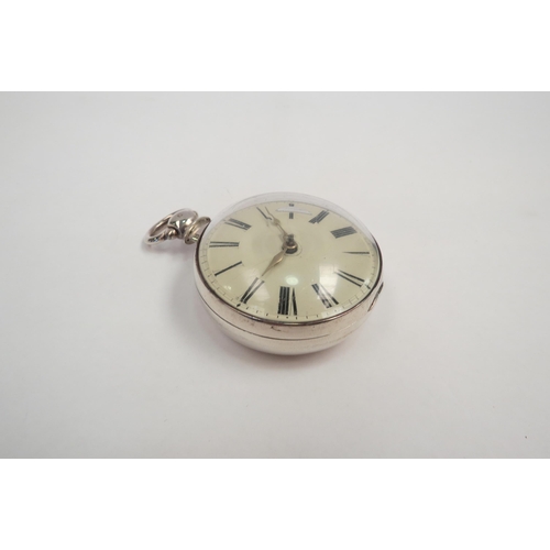 1297 - A silver pocket watch Birmingham 1842 movement stamped Feltham, Harleston in silver case