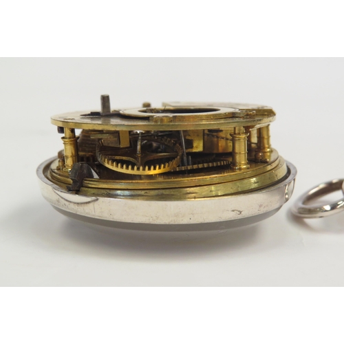 1297 - A silver pocket watch Birmingham 1842 movement stamped Feltham, Harleston in silver case