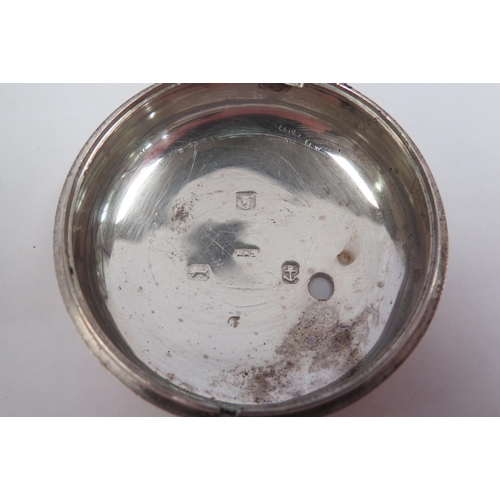 1297 - A silver pocket watch Birmingham 1842 movement stamped Feltham, Harleston in silver case