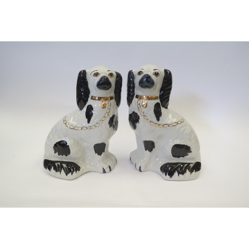 1326 - Two 20th Century Staffordshire dogs, 19.5cm tall