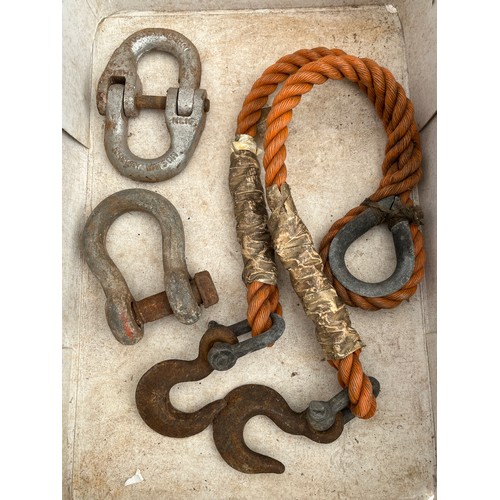 8069 - A quantity of nautical pulleys and shackles etc