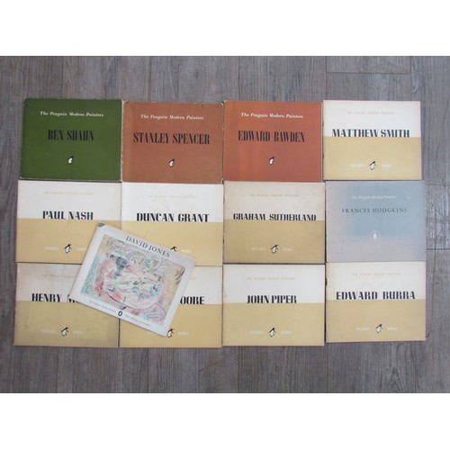 7562 - A collection of penguin modern painters vintage art books including Stanley Spencer, Edward Bowden, ... 