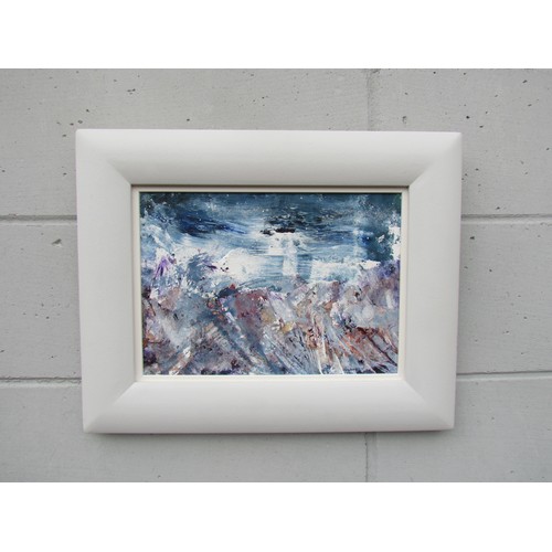 7519 - PENELOPE GILL (XX/XXI) A framed original oil on canvas painting of a seascape, titled 