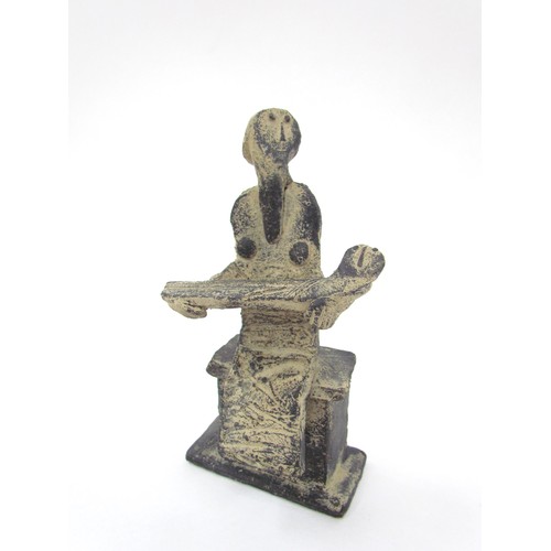 7083 - JOHN MALTBY (1936-2020) (ARR) A studio pottery figure of a stylised woman and child, marked to base.... 