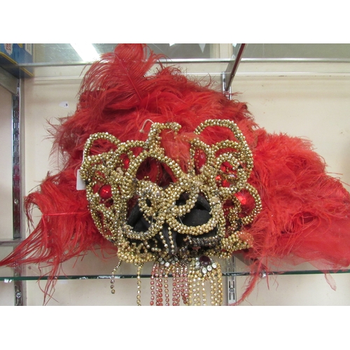 6006 - A red feather headdress