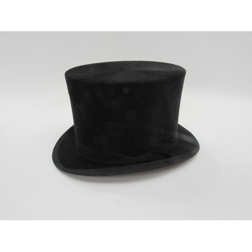 6009 - CHRISTY'S LONDON black silk top hat with box