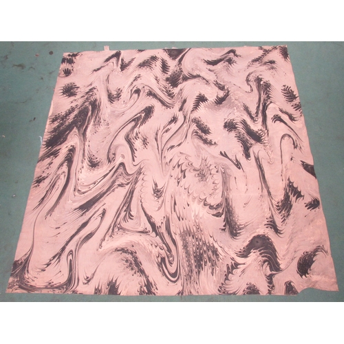 6046 - The Marianne Nightingale Art Collection: A half cow hide approximately, hand marbled black and white