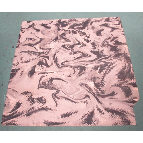 6048 - The Marianne Nightingale Art Collection: A half cow hide approximately, hand marbled black and white