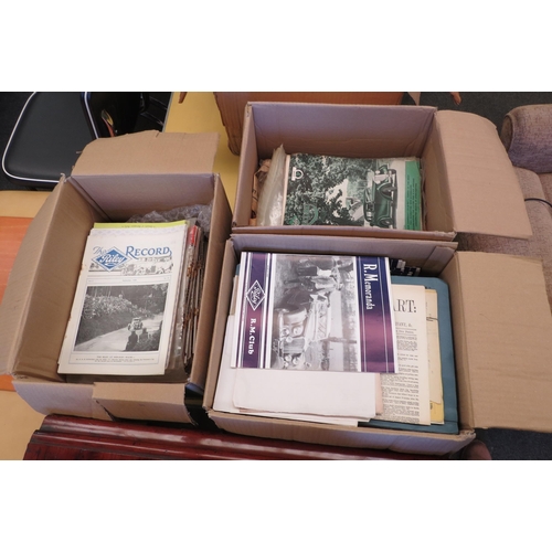 1119 - Three boxes of Riley car magazines and publications, including 