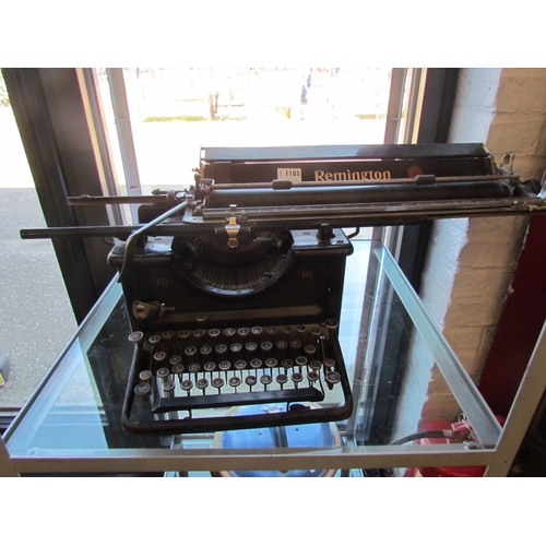 1185 - A 1930's Remington 16 type-writer with wide carriage   (E) £15-20