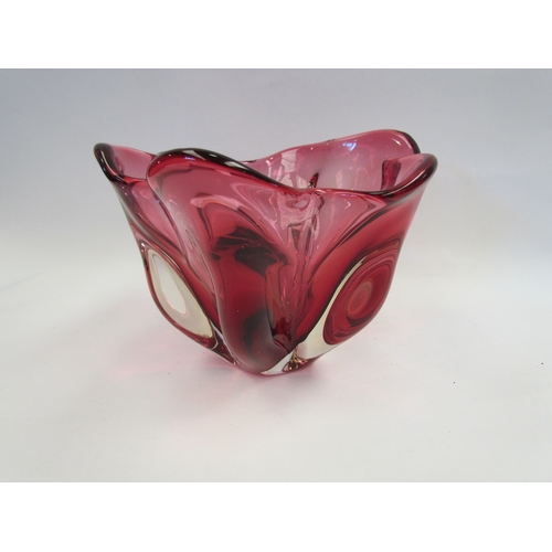 1387 - A Sanyo made In Japan studio glass bowl, 22.5cm diameter   (E) £15-20