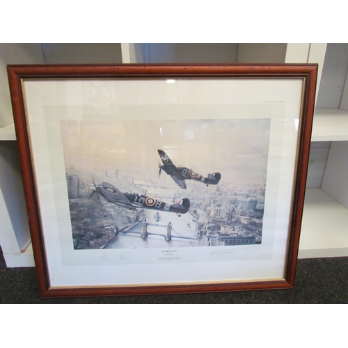 1391 - ROBERT TAYLOR: Victory Salute, limited edition print pencil signed by artist and pilots.  31cm x 46c... 