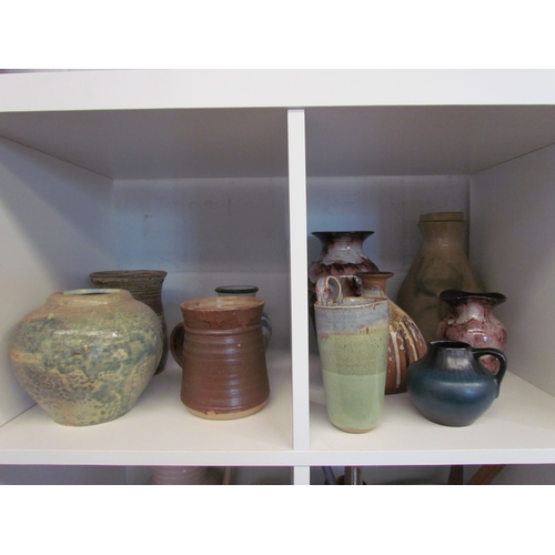 1394 - Mixed Studio pottery vases and containers (10)