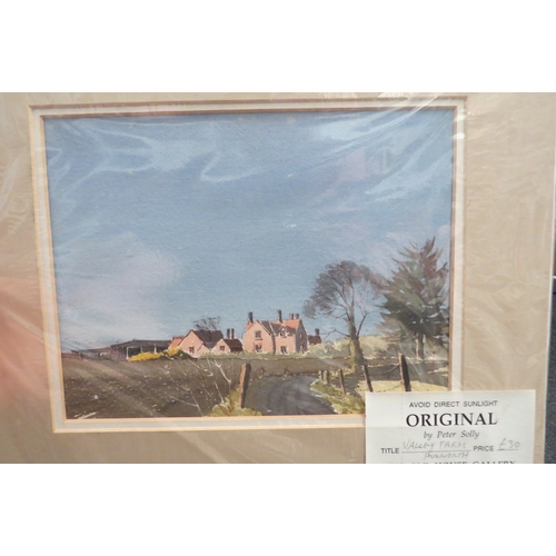 1351 - PETER SOLLY (1934-2023): Five mounted East Anglian watercolours including 