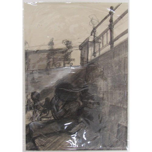 7590 - PETER BRANNAN RBA (1926-1994) An unframed mixed media work on paper titled 