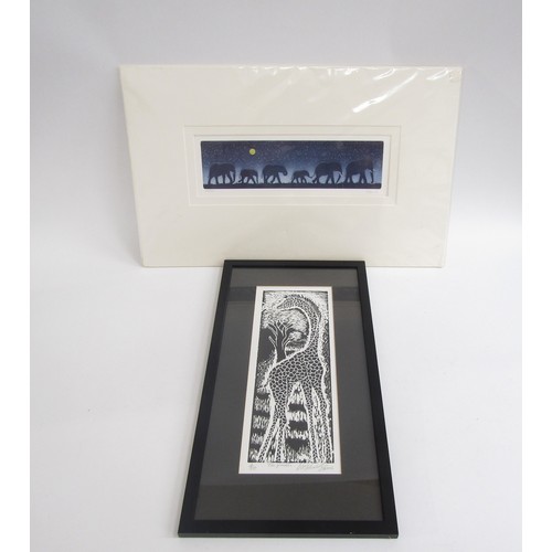 7586 - A Greg Heasot framed limited edition linocut print 