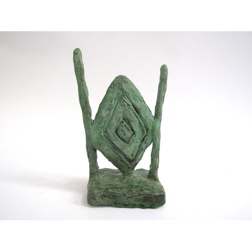 7550 - JOHN EDWARDS (1939-2009) A a unique abstract bronze sculpture, 15cm high (purchased from the TW Gaze... 