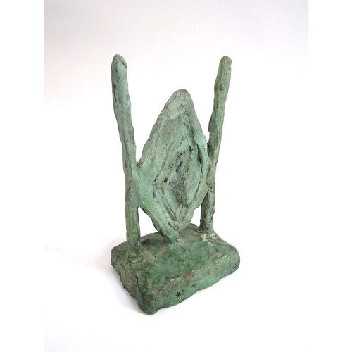 7550 - JOHN EDWARDS (1939-2009) A a unique abstract bronze sculpture, 15cm high (purchased from the TW Gaze... 