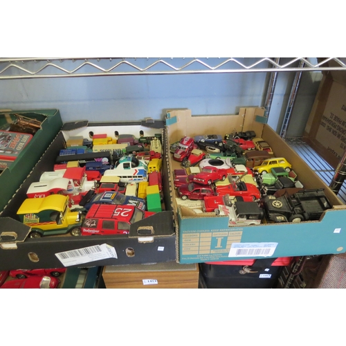 1409 - Two boxes of unboxed die-cast vehicles including Corgi, Solido, Gearbox, etc