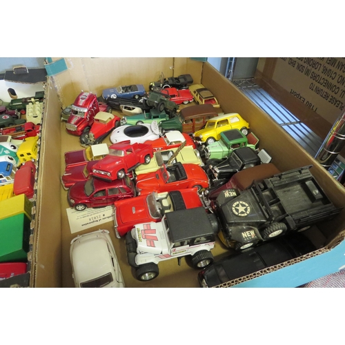 1409 - Two boxes of unboxed die-cast vehicles including Corgi, Solido, Gearbox, etc