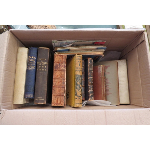 1423 - A box of mixed books including antiquarian, some 18th Century, etc