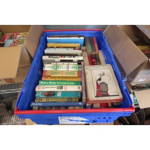 1425 - A box of mainly crime fiction and detective fiction books, including Wilson Tucker, William Irish, J... 