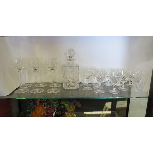 1437 - A collection of Stuart Crystal glassware, including hock glasses, and a crystal decanter