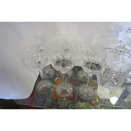 1437 - A collection of Stuart Crystal glassware, including hock glasses, and a crystal decanter