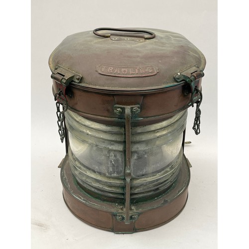 8104 - An early 20th Century copper and brass Trawling ship’s lamp